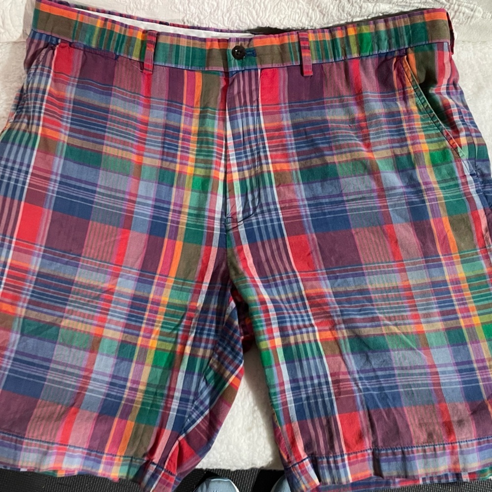 Polo Men's Plaid Golf Shorts Links Fit Size 36